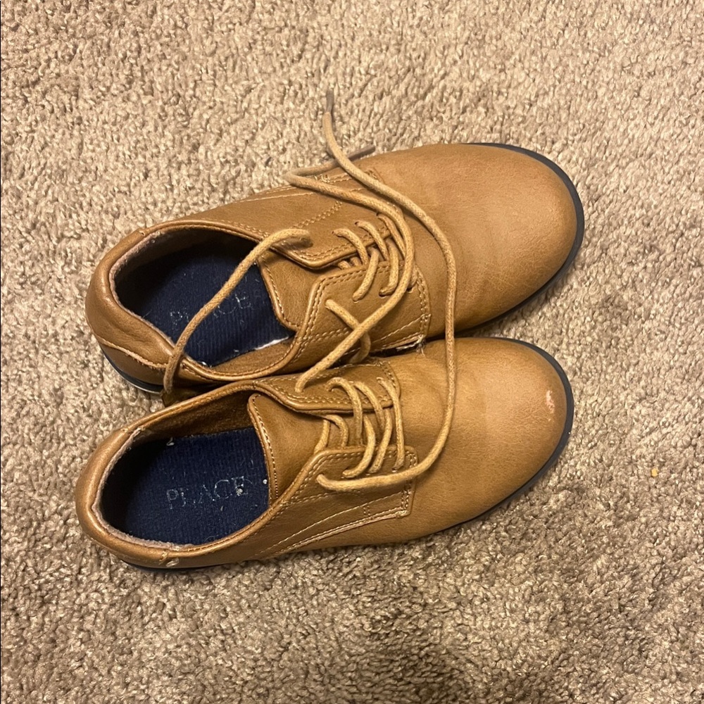 The Children's Place Brown Lace-Up Dress Shoes
